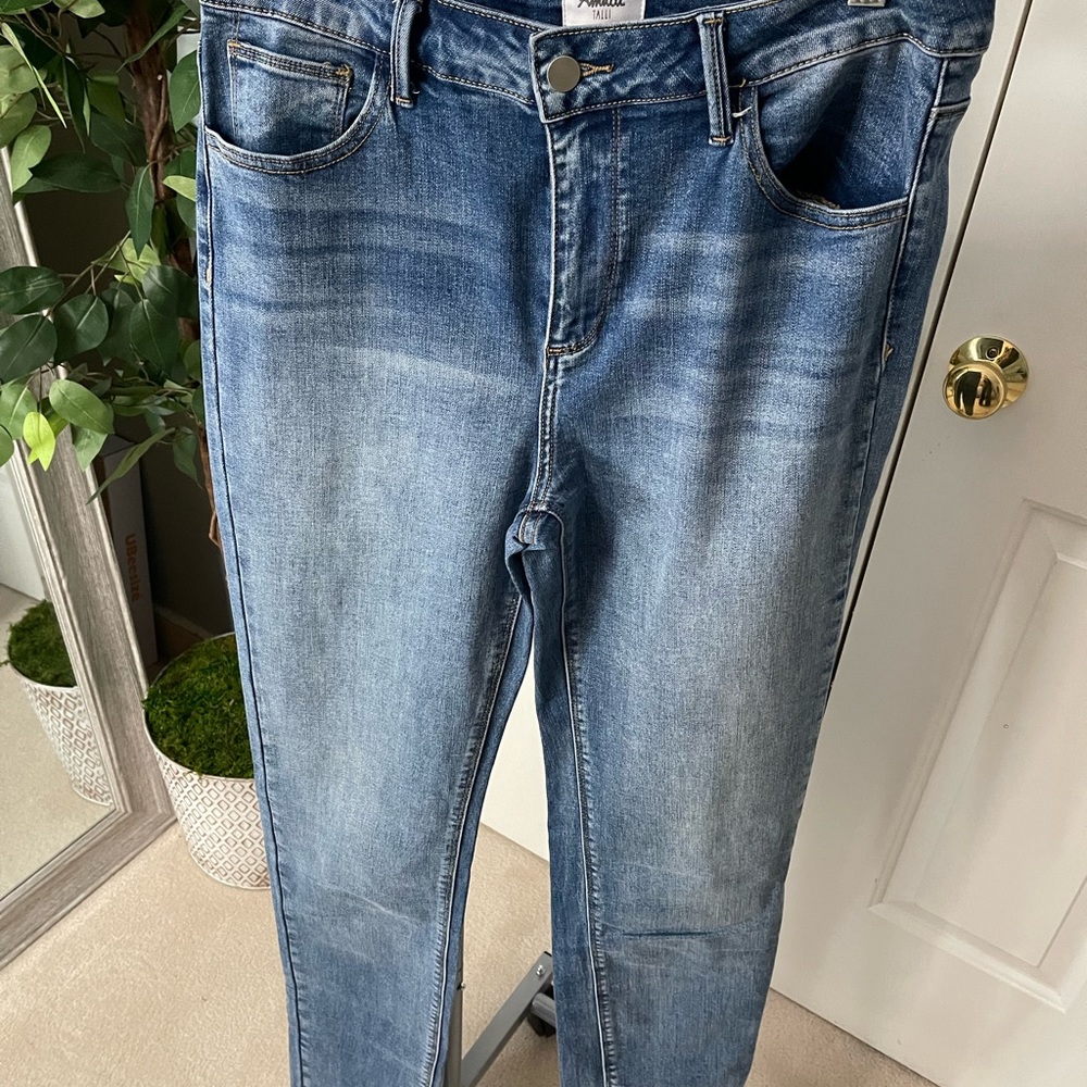 Women's Straight slim Leg Jeans - Blue